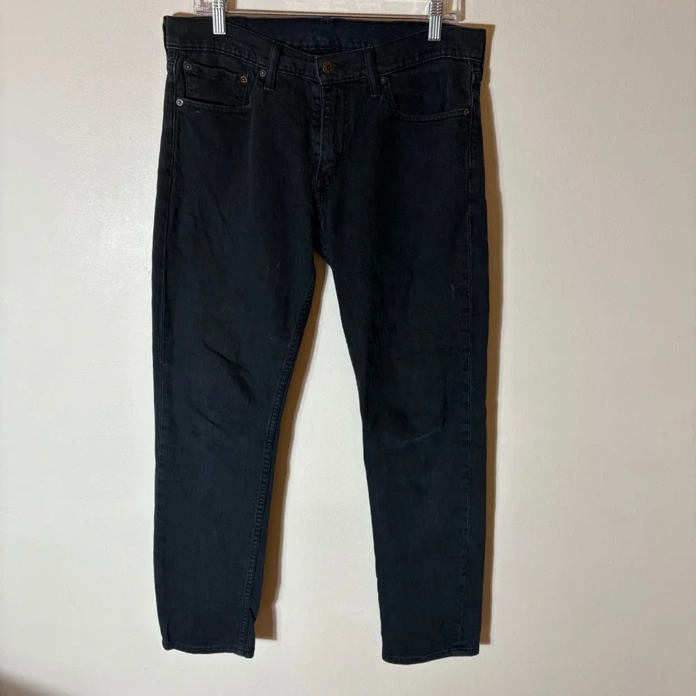 Levi Strauss 511 Regular‎ Fit Black Denim Jeans Men's Size 32x30